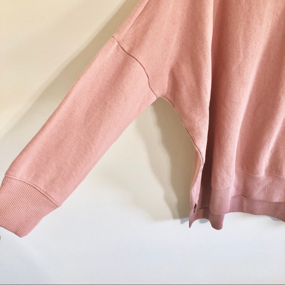 aerie Oversized Crewneck Sweatshirt in Dusty Pink - Picture 3 of 13